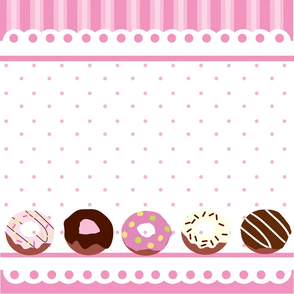 Doughnut background — Stock Vector