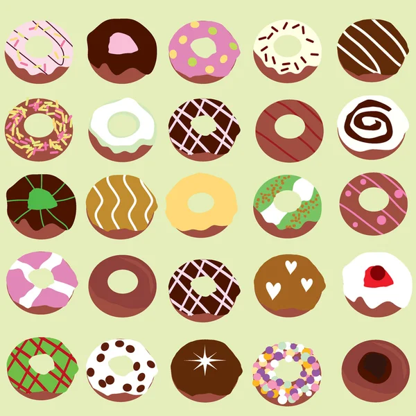 甜甜圈背景 — 图库矢量图片