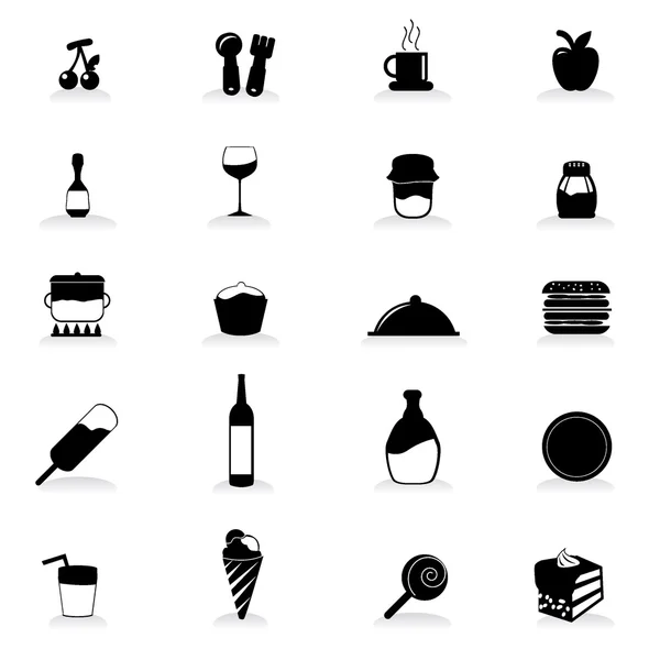 Ikony jídla a pití — Stockový vektor