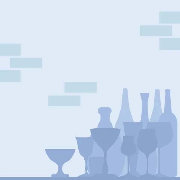酒和玻璃背景 — 图库矢量图片