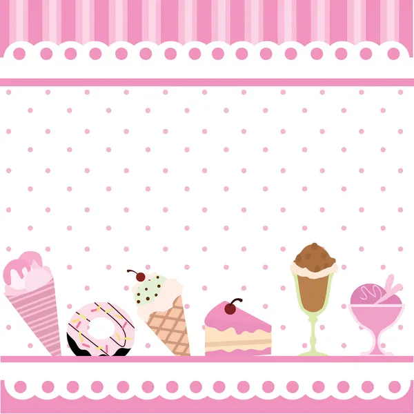 Alimentation et desserts fond — Image vectorielle