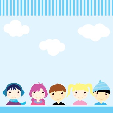 Children card clipart