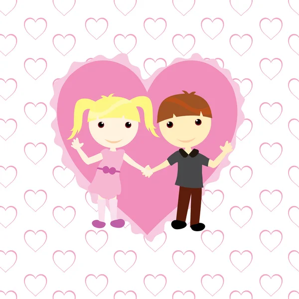 Boy and girl in love — Stock Vector
