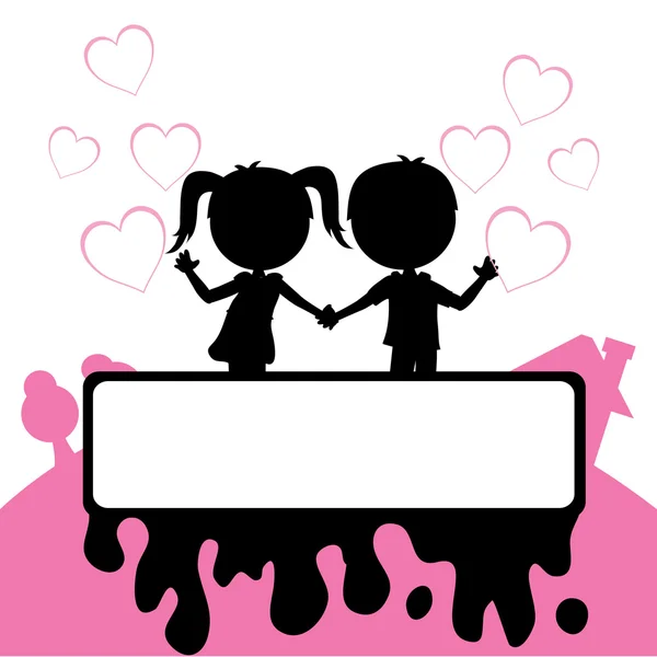 Boy and girl in love — Stock Vector