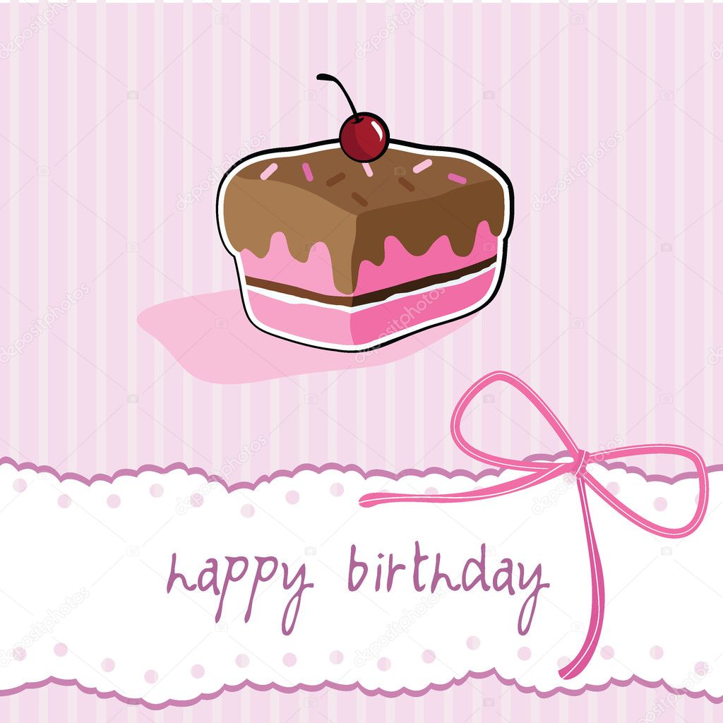 Happy birthday cup cake card