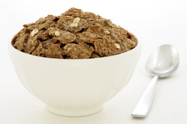 Wheat bran flakes cereal breakfast with rolled oats clipart