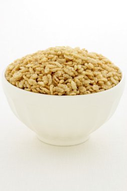 Delicious and healthy crisped rice cereal clipart