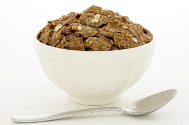 Wheat bran flakes cereal breakfast with rolled oats clipart