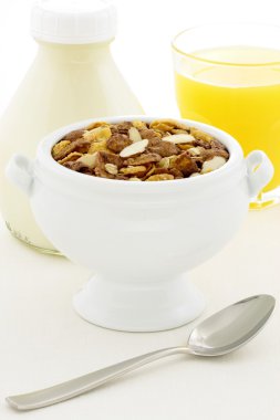 Delicious healthy chocolate muesli or granola clipart