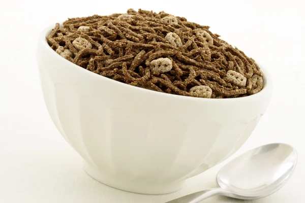 Salvado de trigo y desayuno de cereales de lino —  Fotos de Stock