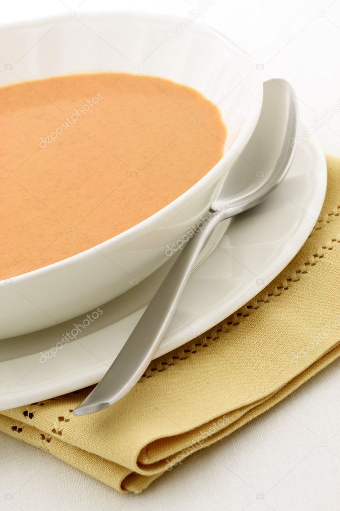 Delicious french lobster bisque