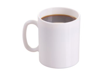 A cup of instant coffee on a white background, isolated clipart