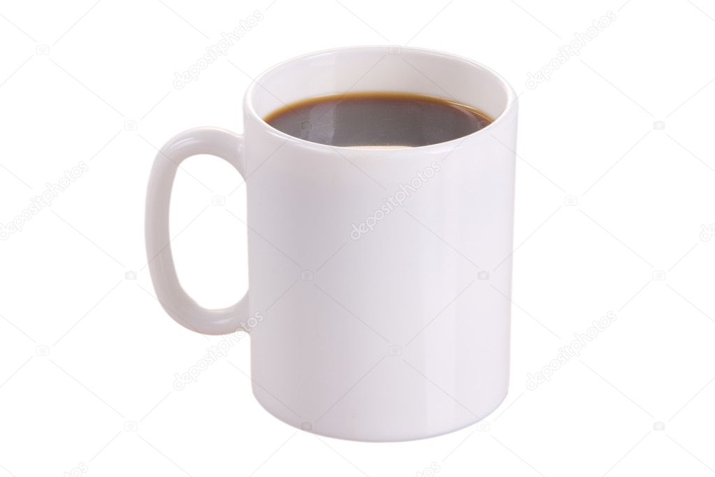 A cup of instant coffee on a white background, isolated Stock Photo by