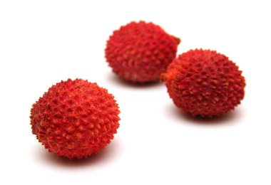 Litchis isolated on white clipart