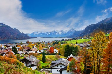 Mondsee lake in Austria clipart