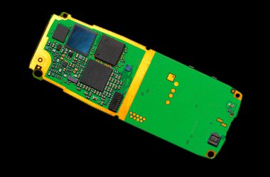 Circuit board of a cell phone clipart