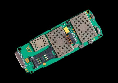 Circuit board of a cell phone clipart