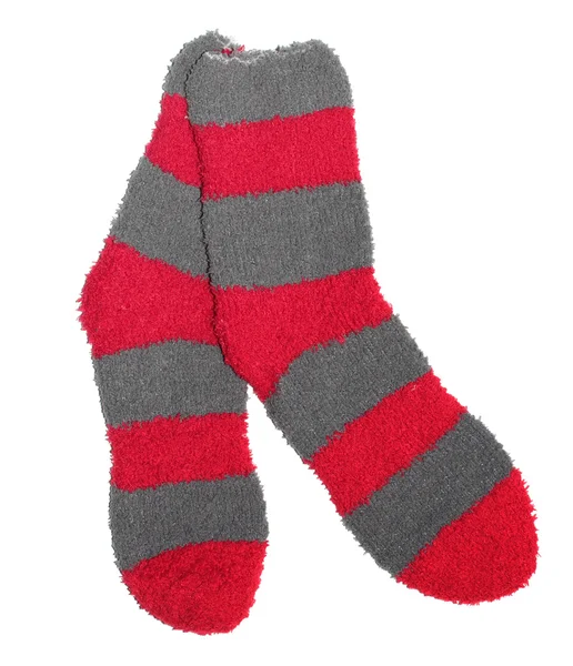 stock image Pair of red and grey socks