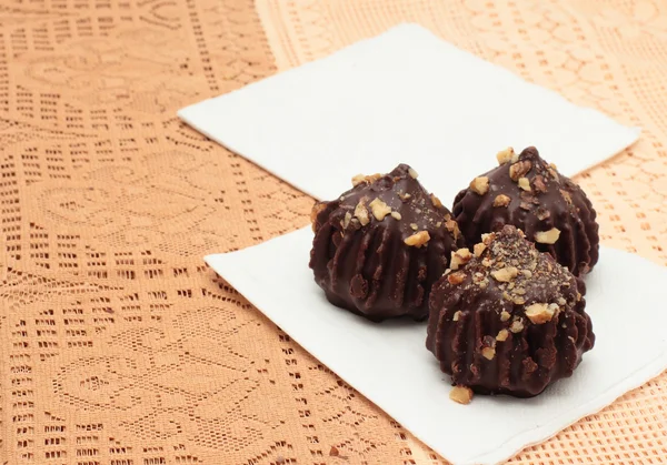 Chocolate truffle cakes — Stock Photo, Image