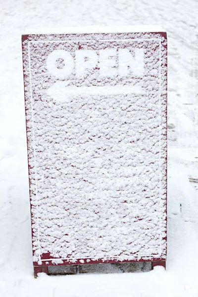 Eingefrorenes Schild — Stockfoto