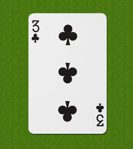 Üç kart kulübü oyna — Stok fotoğraf