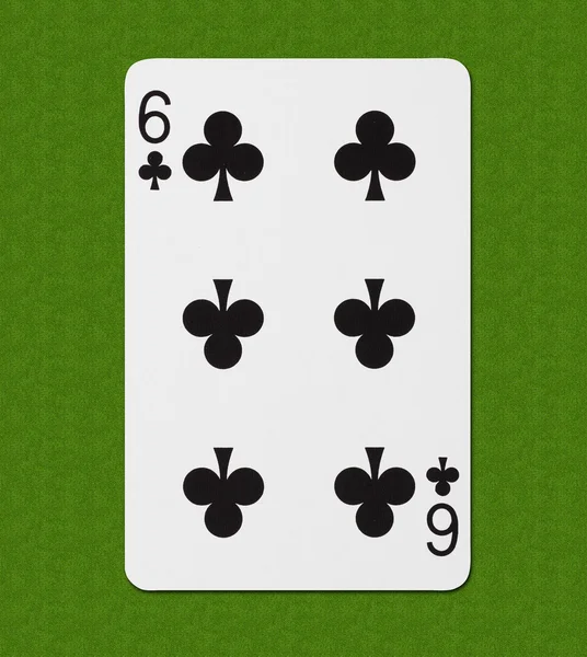 Játék kártya klub hat — Stock Fotó