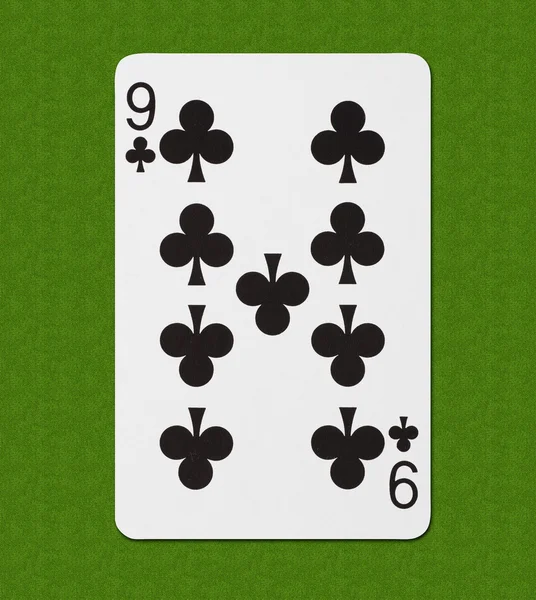 Spielkartenclub neun — Stockfoto