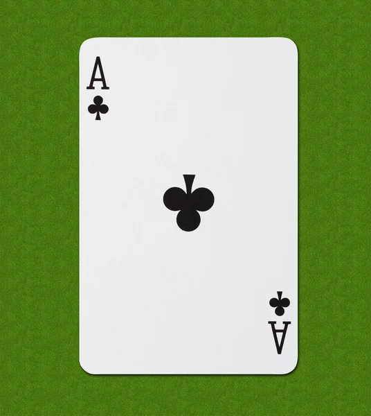 Spela kort Club Ace — Stockfoto