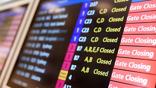 stock image Departure board