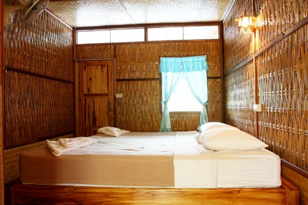 Bamboe slaapkamer — Stockfoto