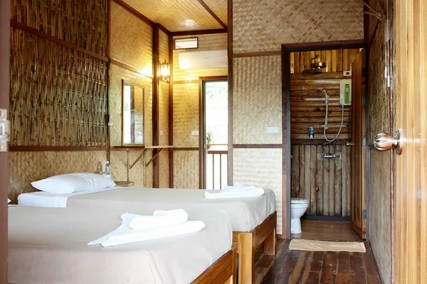 Bamboo bedroom — Stock Photo, Image