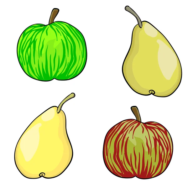 Apples and pears fruits — 图库照片