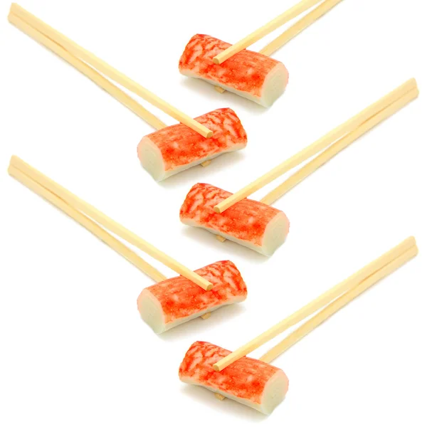 箸で寿司 — ストック写真
