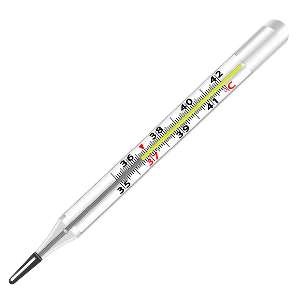 Medical glass mercury thermometer — Stock Photo, Image