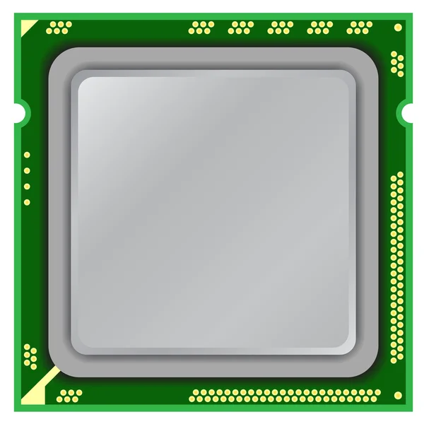 Moderner Computerprozessor auf weißem Hintergrund. — Stockfoto