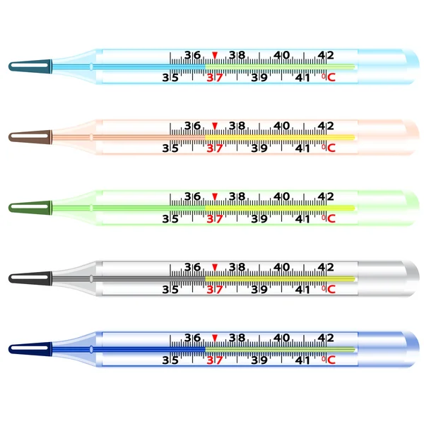 Quecksilberthermometer aus medizinischem Glas — Stockfoto