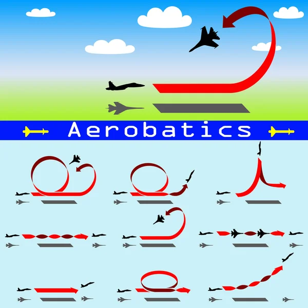 Aerobatics airplane on blue sky background — Stock Photo, Image