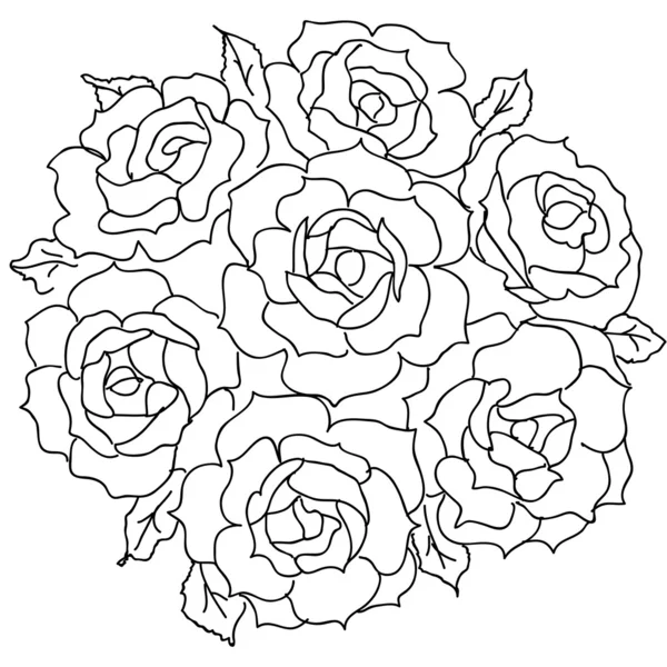 Ramo grande de rosas — Foto de Stock