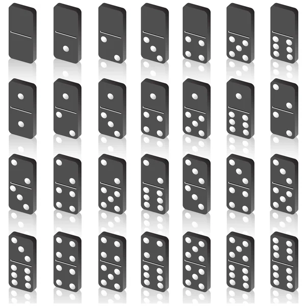 A set of dice for a game of dominoes. — Stock Photo, Image