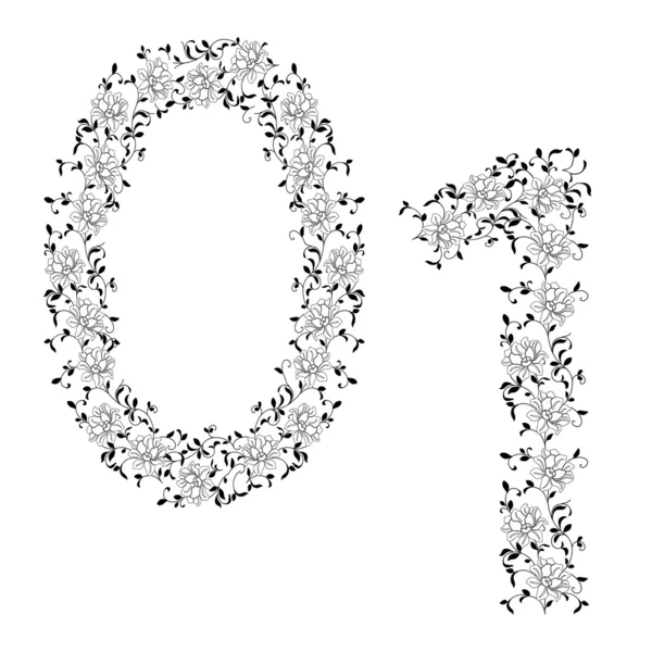 Alfabeto ornamental dibujado a mano. Carta 01 —  Fotos de Stock