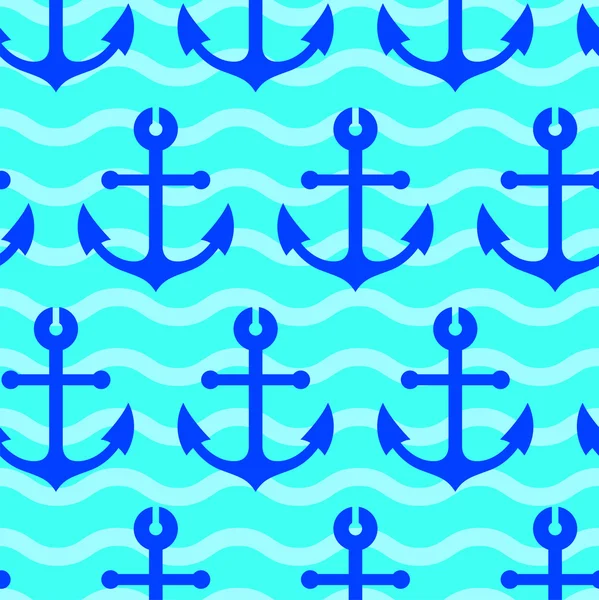 Безшовні шпалери з морськими якорями — стокове фото