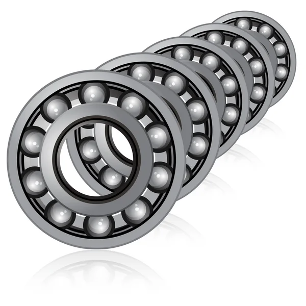 Bearings illustration on a white background — 图库照片