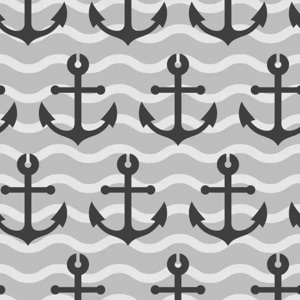 Безшовні шпалери з морськими якорями — стокове фото
