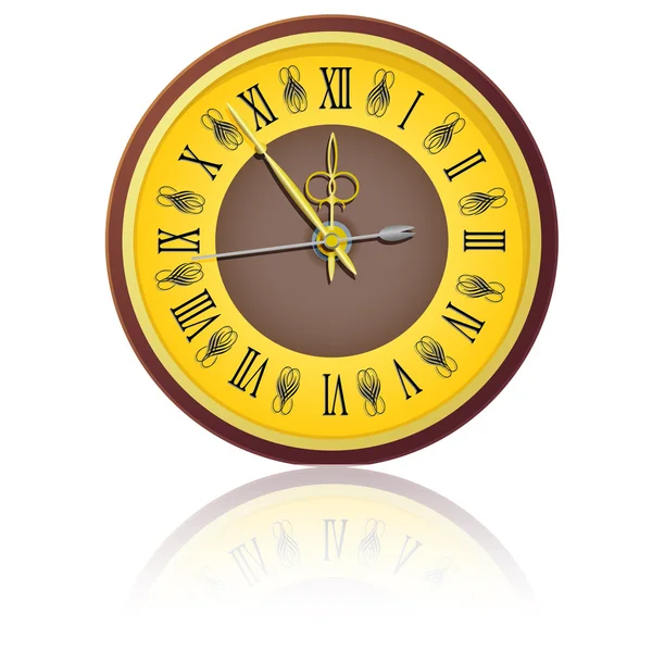 The vintage clock shortly before midnight. — Stock Photo, Image