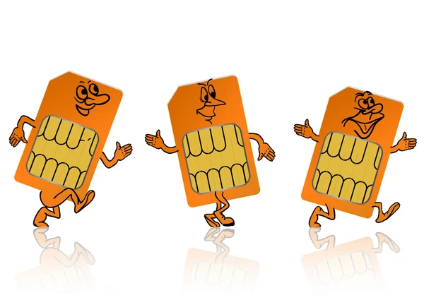 stock image Sim card in the form of little