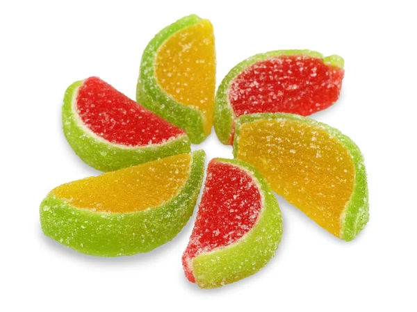 Colorful fruit sugary candies close-up — Stock Photo, Image