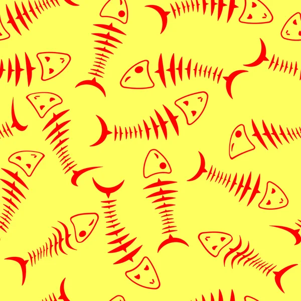 Безшовні шпалери скелетні риби — стокове фото