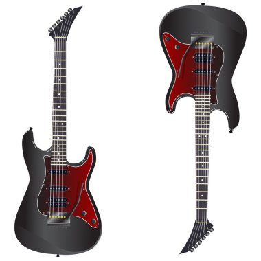 Siyah elektro gitar