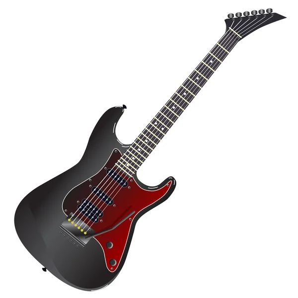 흑색 전기 기타 — 스톡 사진