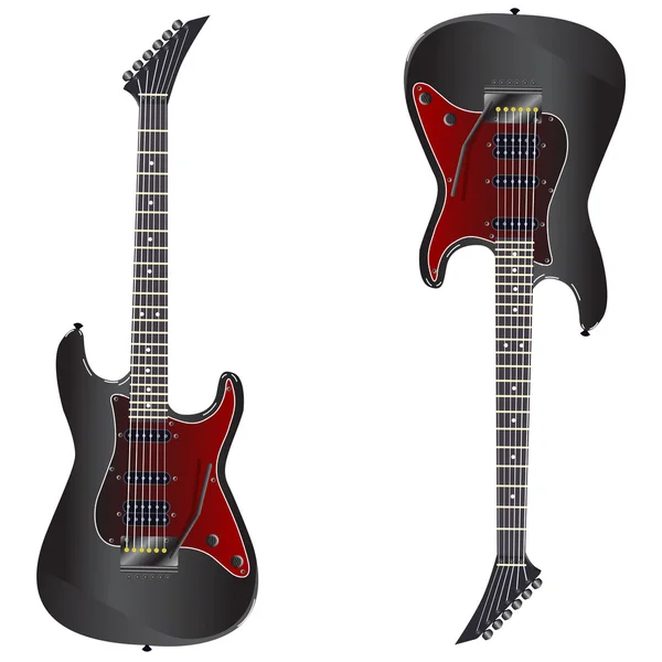 Fekete elektromos gitár — Stock Fotó